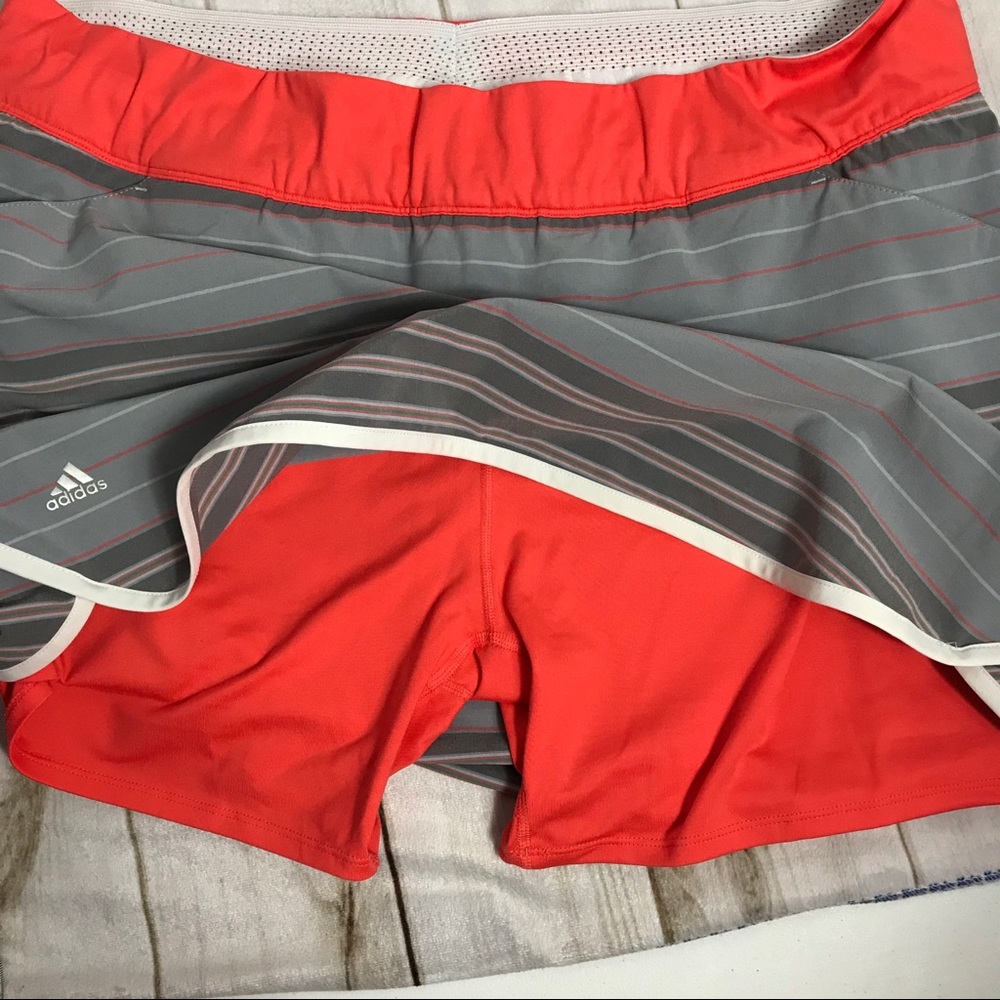 Adidas Gray and Orange Skort Golf Skirt - Picture 8 of 12